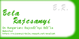 bela rajcsanyi business card